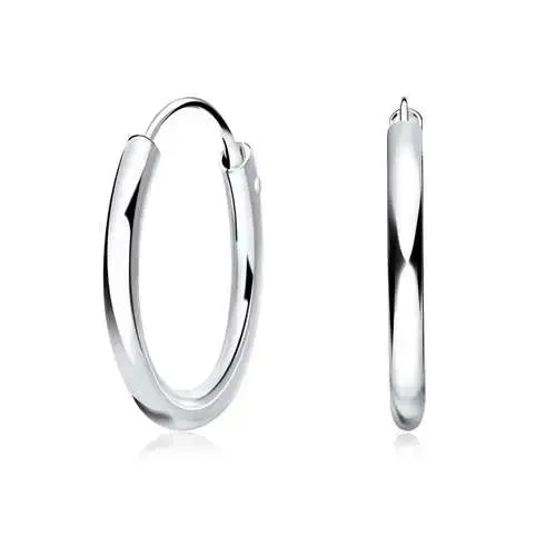 Hopeiset korvarenkaat 3,0 mm - hopeakorvakorut