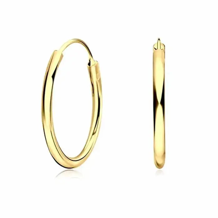 Kullatut korvarenkaat 1,6 mm - hopeakorvakorut
