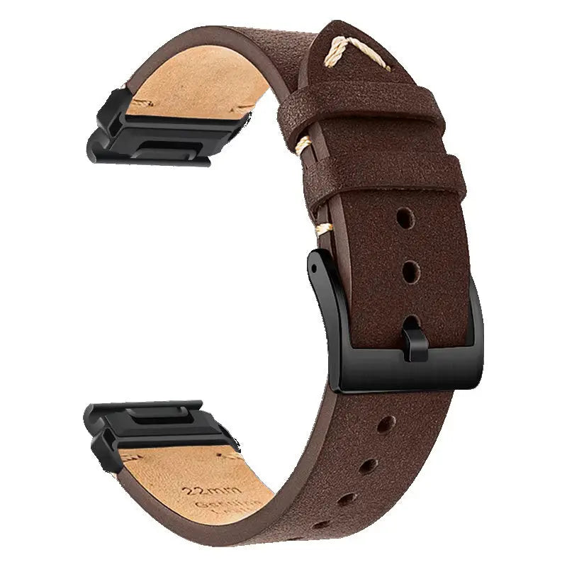 Sisu Hide XL Garmin Fenix nahkaranneke pikakiinnityksellä, ruskea, 22 mm HM Koru