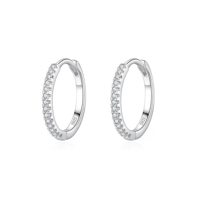 Hopeakorvarenkaat zirkoneilla 1,5 x 16 mm HM Koru