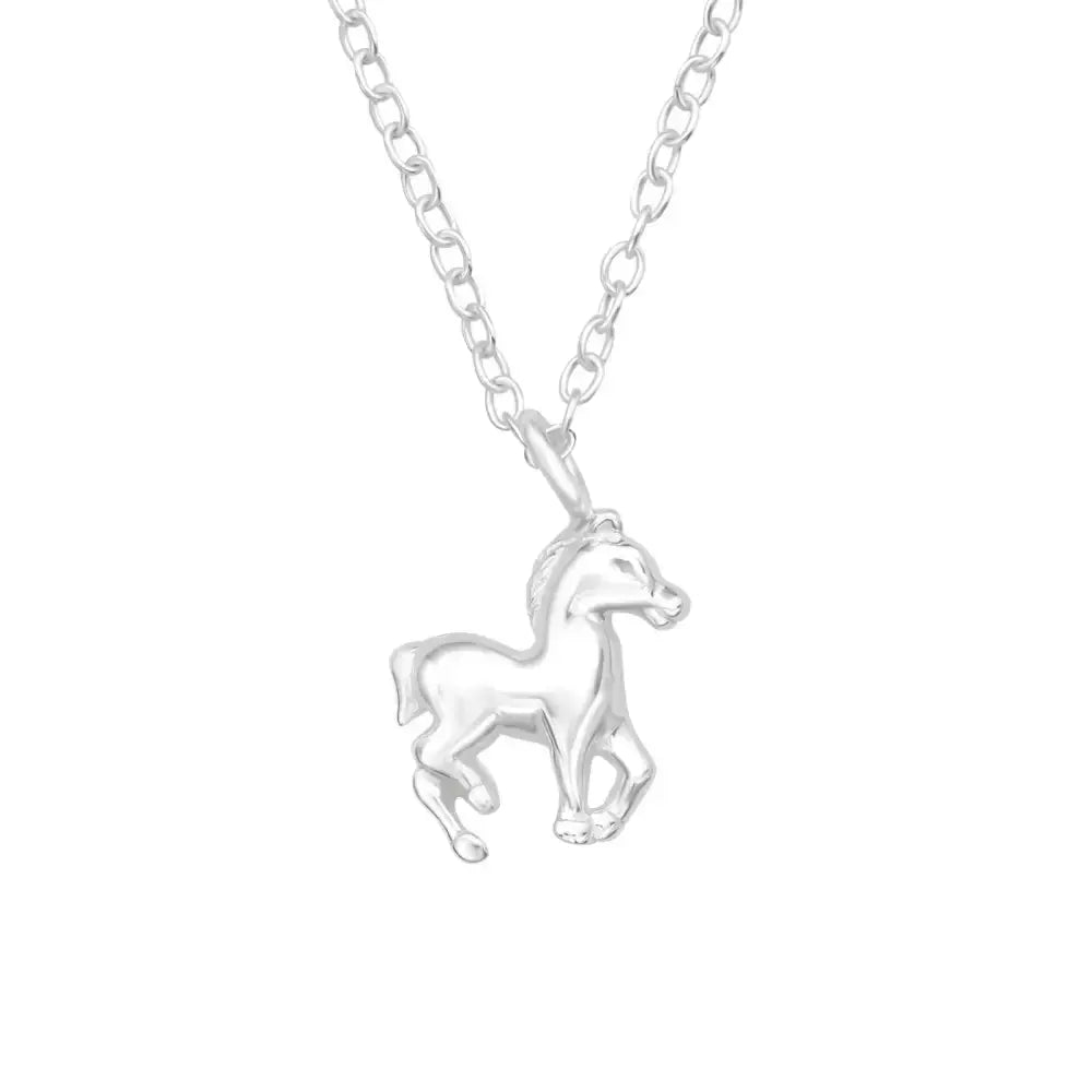 Lasten hopeariipus hevonen - hopeakaulakoru
