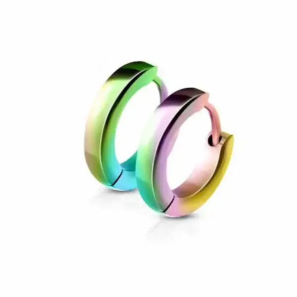Rainbow korvarenkaat teräs 2,5 x 13 mm - teräskorvakorut