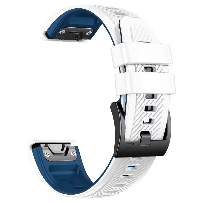 Sisu Rift Garmin Fenix silikoniranneke pikakiinnityksellä, valkoinen-sininen, 26 mm HM Koru